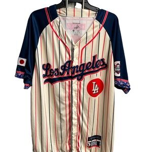 Los Angeles Baseball Jersey - Cream and Navy